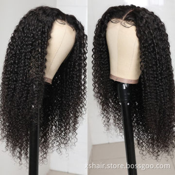 High Quality 30 Inch 613 Full Lace Virgin 250 Density 200% Kinky 12A 100% Natural Black Water Wave Indian Human Hair Wig